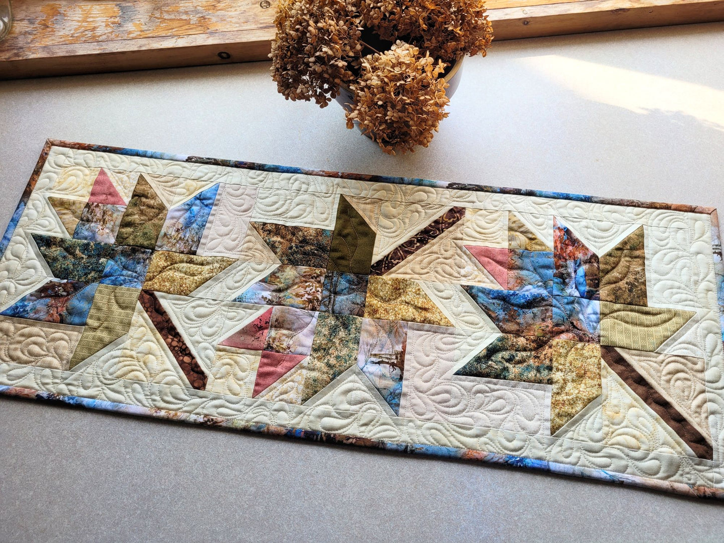 Whispering Winds Quilted Table Runner