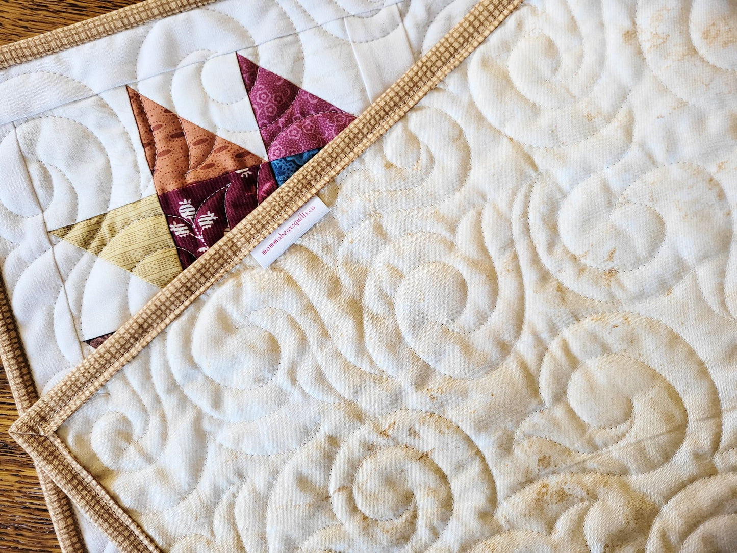 Scrappy Floral Bear Paw Table Runner