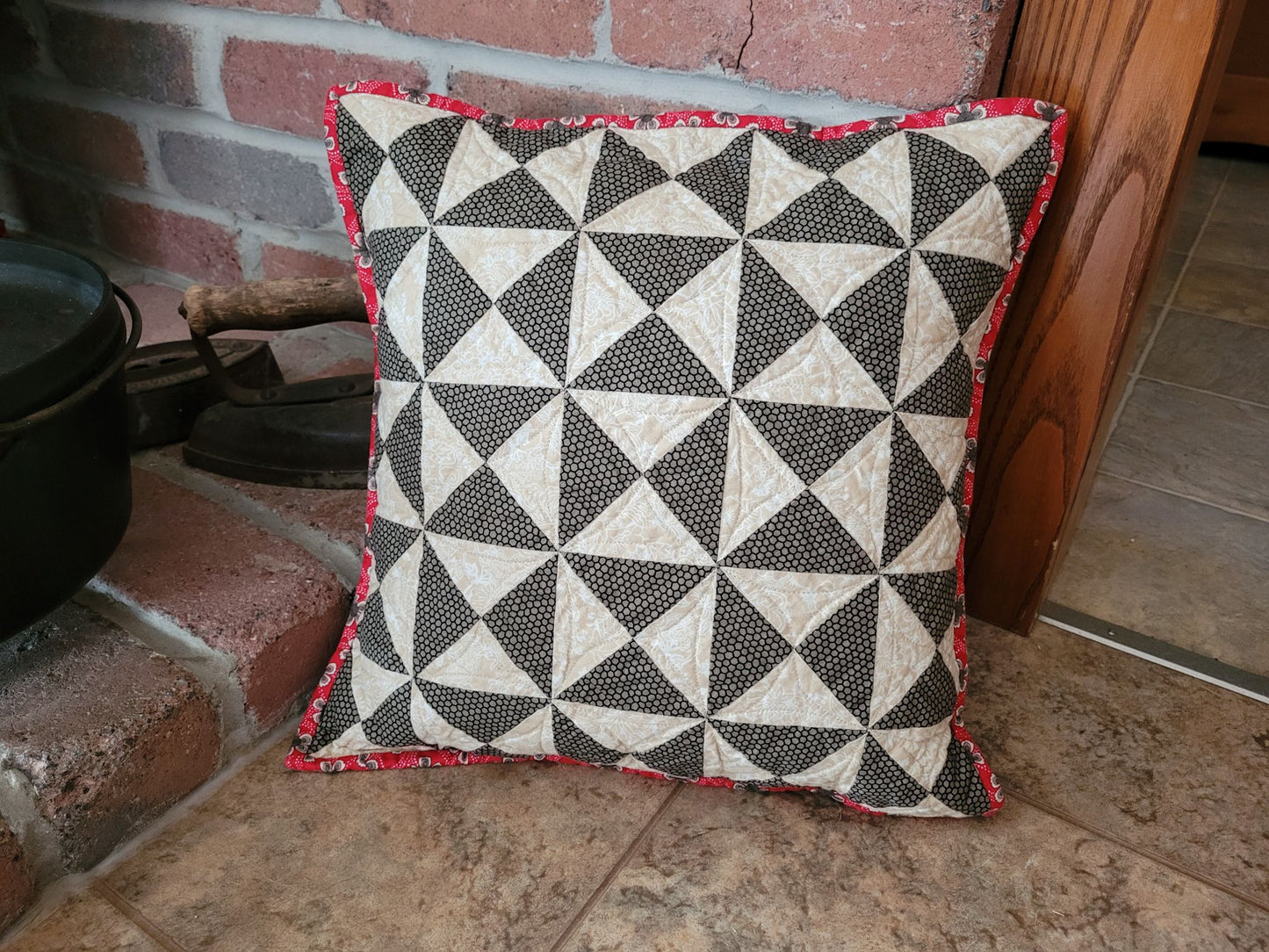 Classic Hearth Pillow - Black 16 inch
