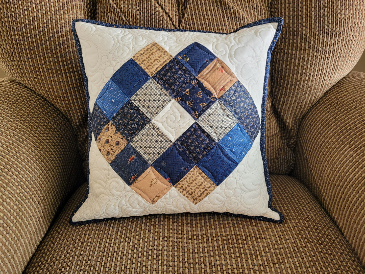 Quilted Throw Pillows, 15 inch