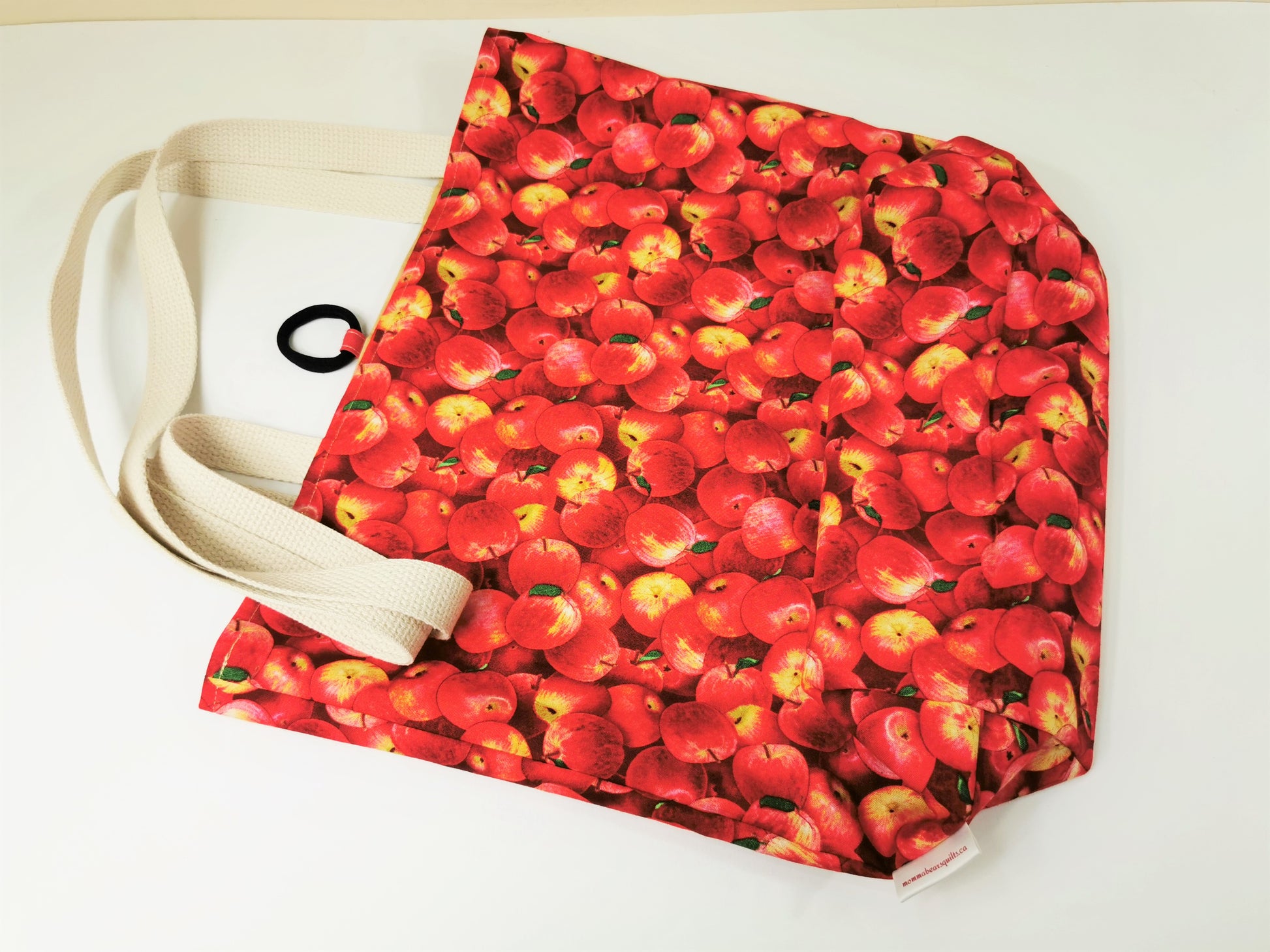 apple tote bag in quality cotton fabric