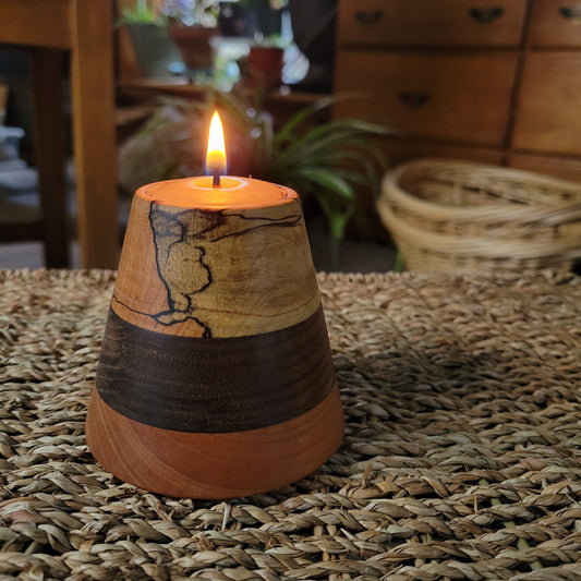 Turned Wooden Tealight Holder