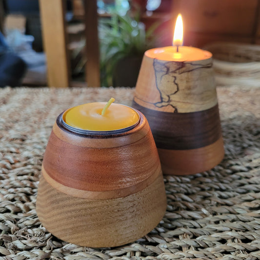 Turned Wooden Tealight Holder