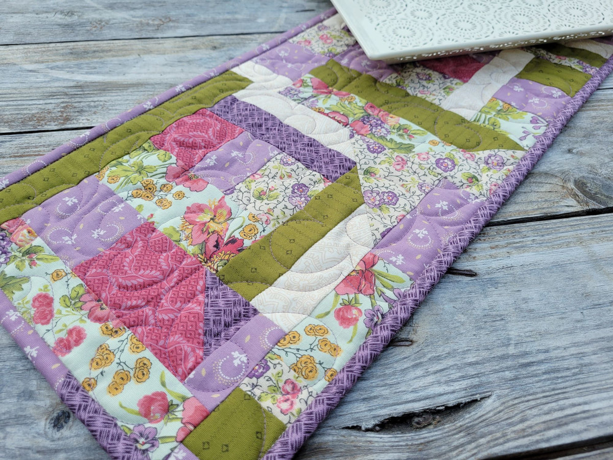 Sweet Petals Crazy Quilt Table Runner