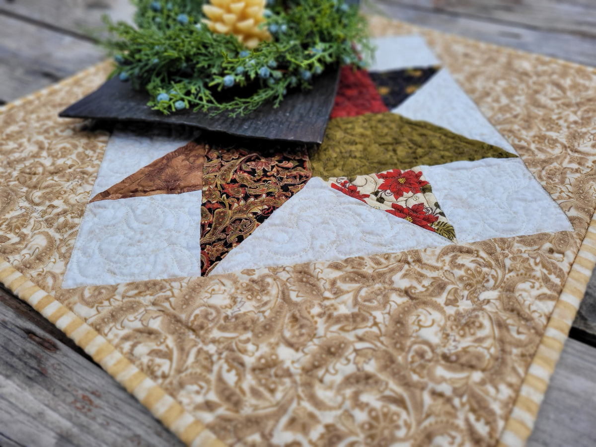 Rustic Woven Star Christmas Table Topper