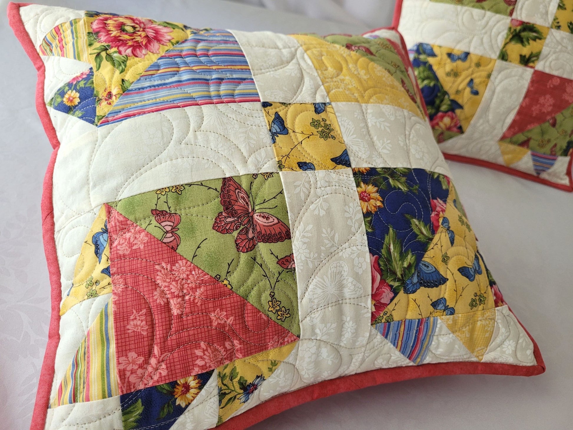 scrappy bear paw in flower prints and cheerful summer colors