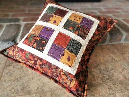 fall leaves pillow