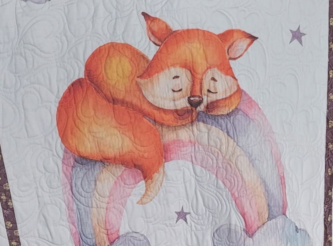 fox baby quilt