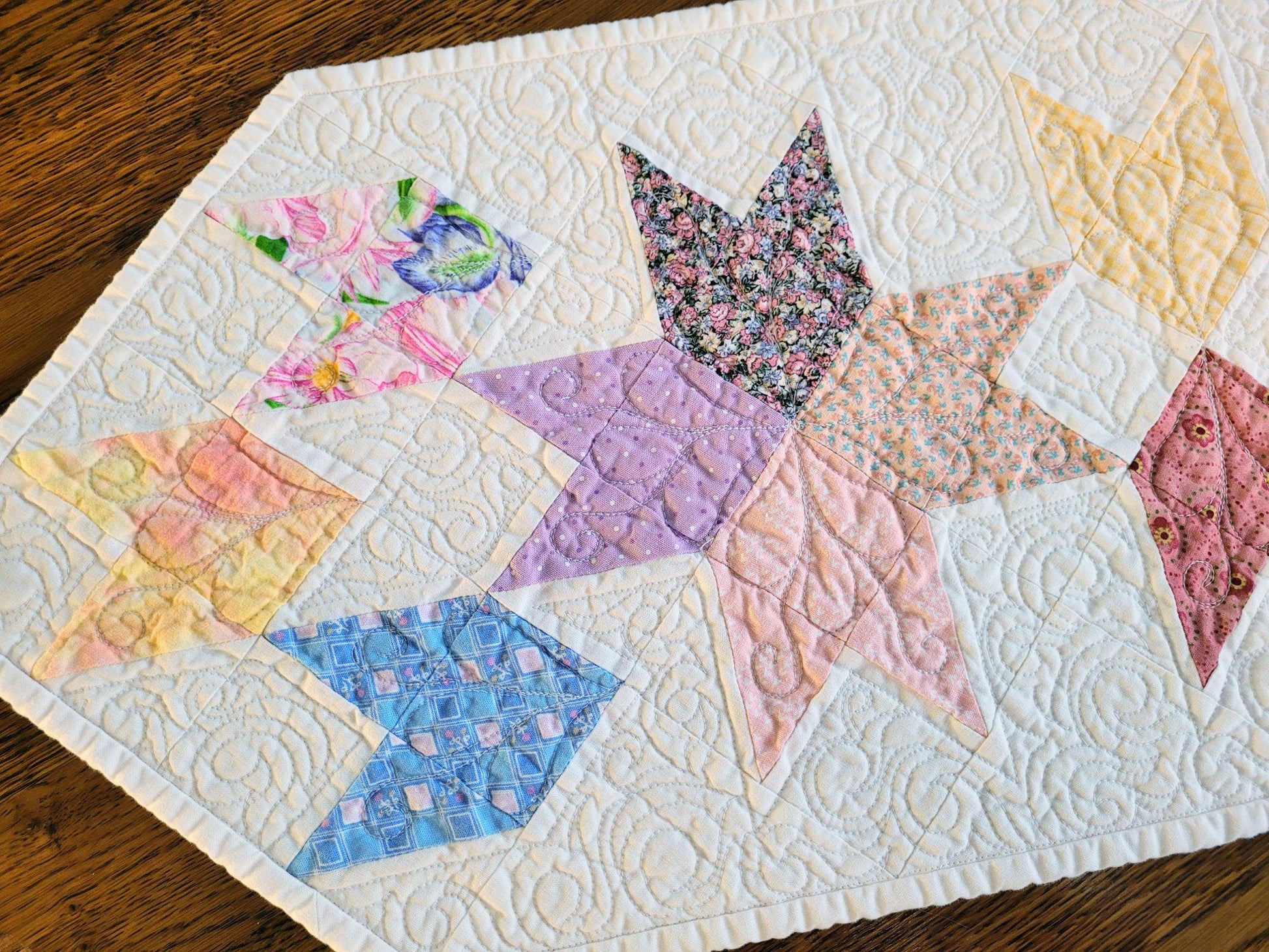 Another close up,  showing a different area of the spring table runner.