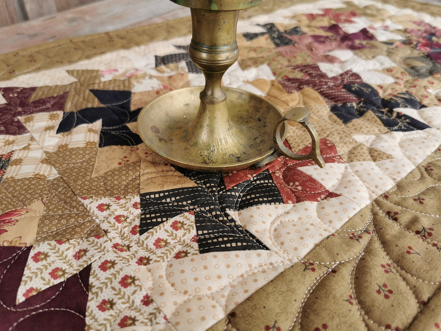 Quilted Table Runner | Patchwork Twister Quilt