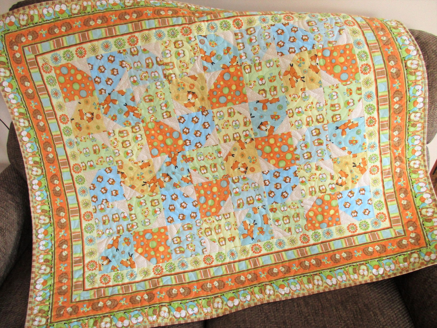 Woodland Animals Baby Quilt