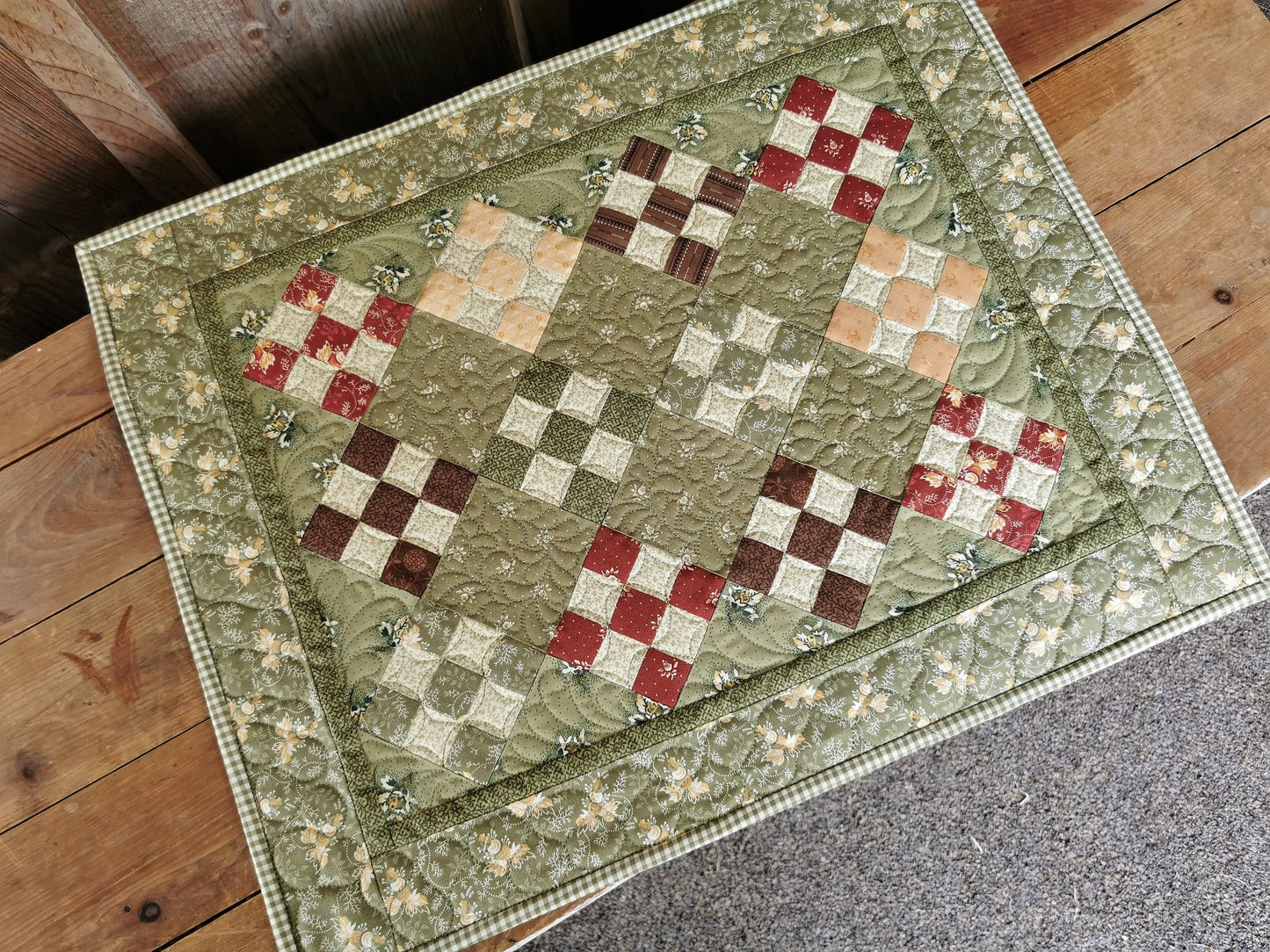 Nine Patch Table Topper Quilt