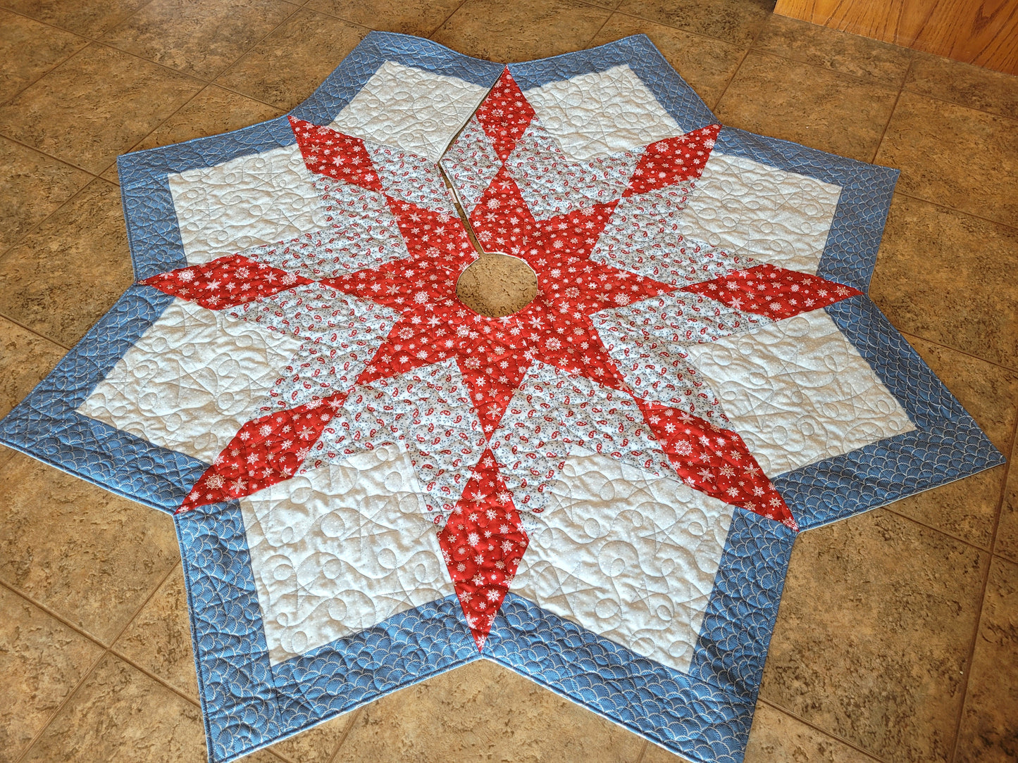 quilted christmas tree skirt