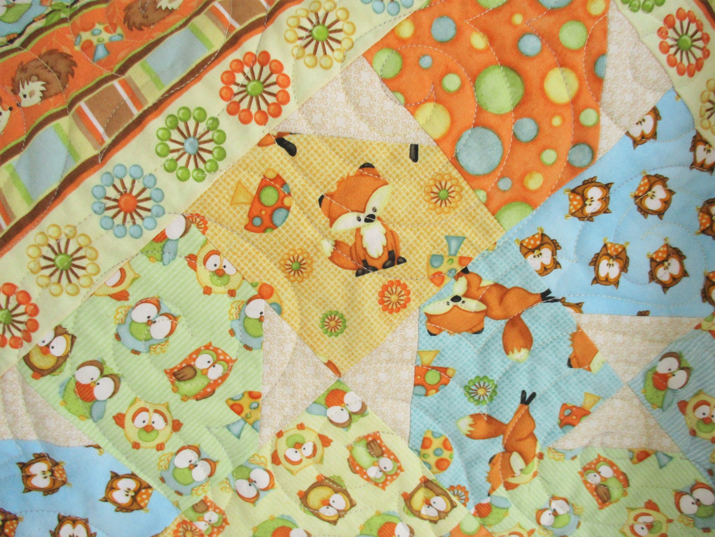 Woodland Animals Baby Quilt