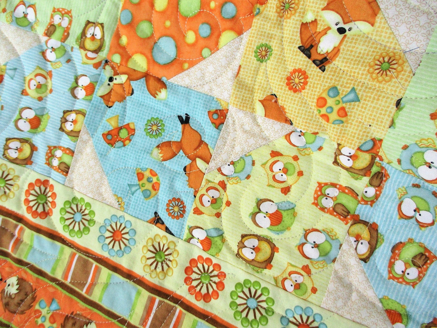 Woodland Animals Baby Quilt