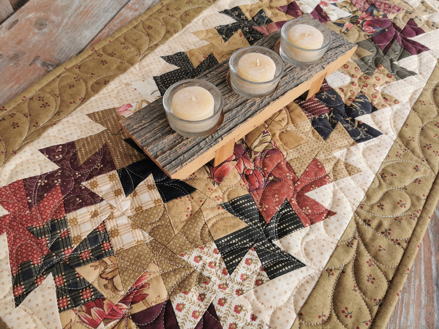 Quilted Table Runner | Patchwork Twister Quilt