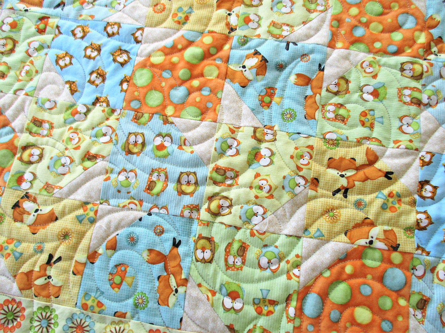 Woodland Animals Baby Quilt