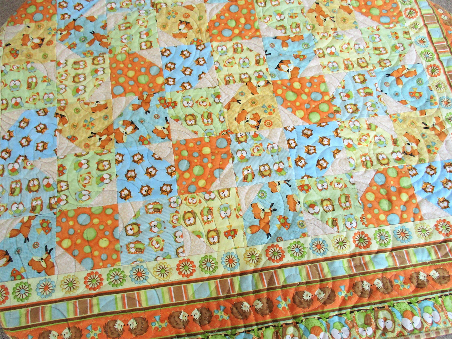 Woodland Animals Baby Quilt