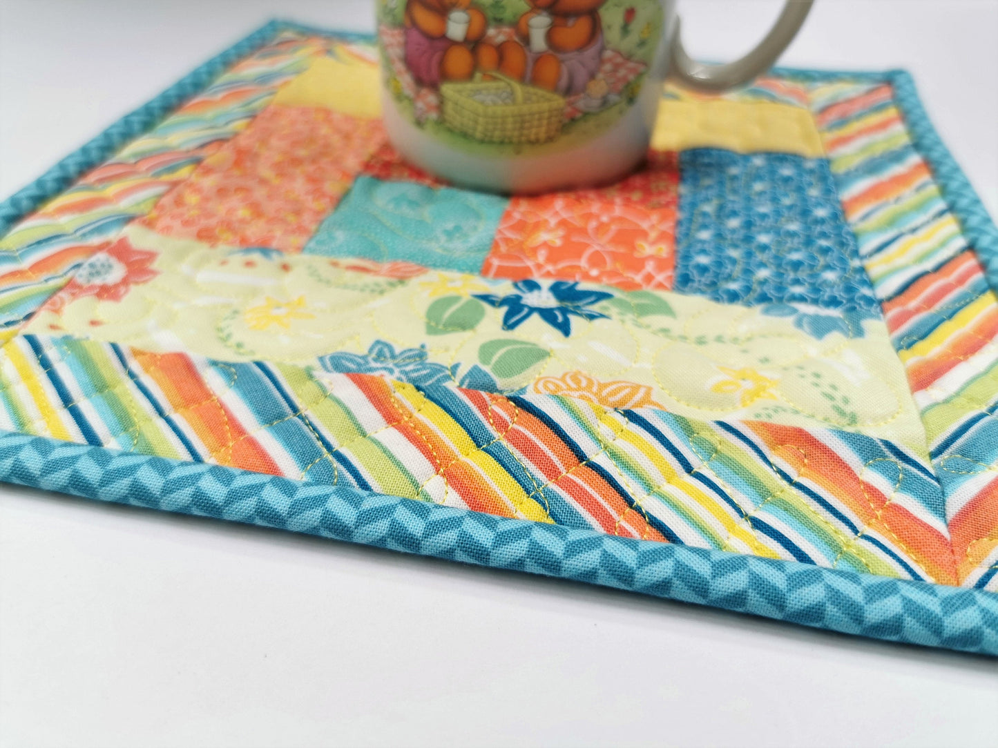 close up angle shot showing the binding and border close up