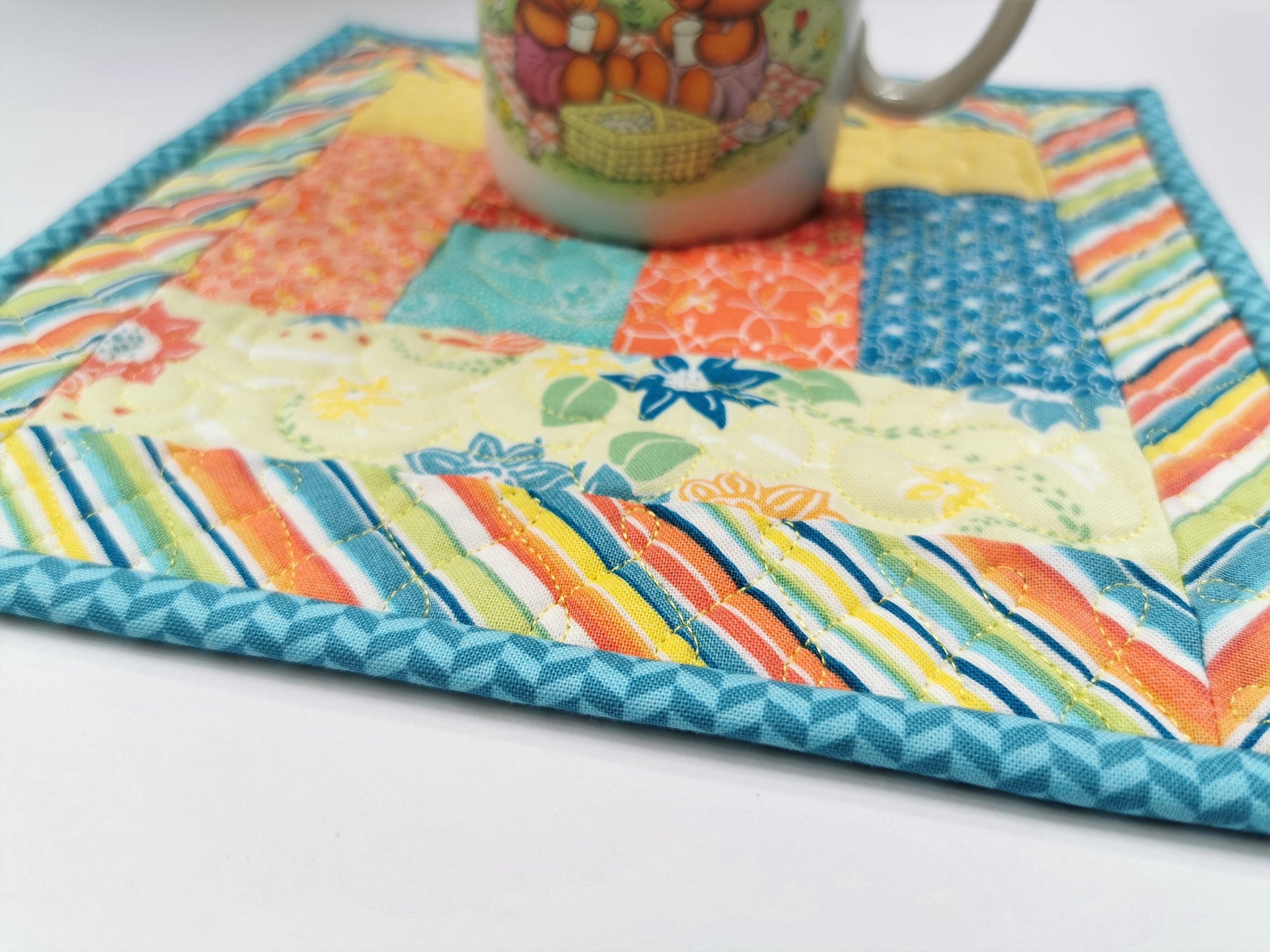 close up angle shot showing the binding and border close up