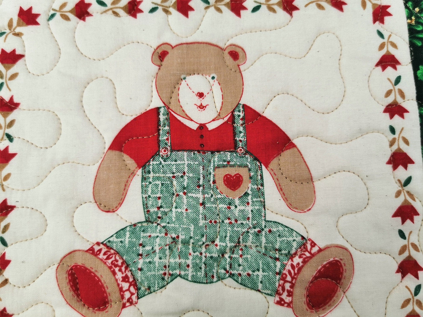 Folk Art Bear Mug Rug