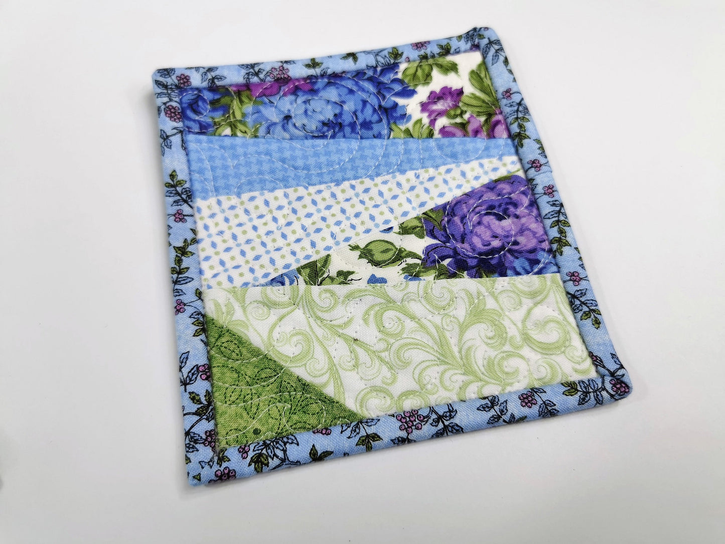 Floral Mug Rugs, Quilted Coasters