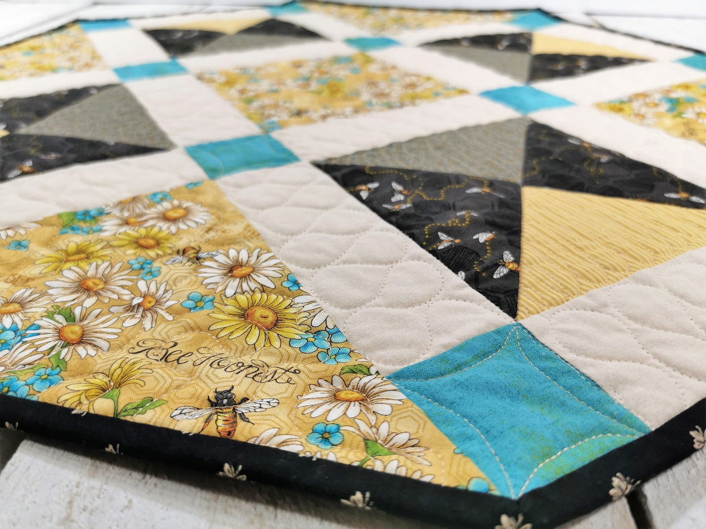 Octagon Bee Theme Table Topper