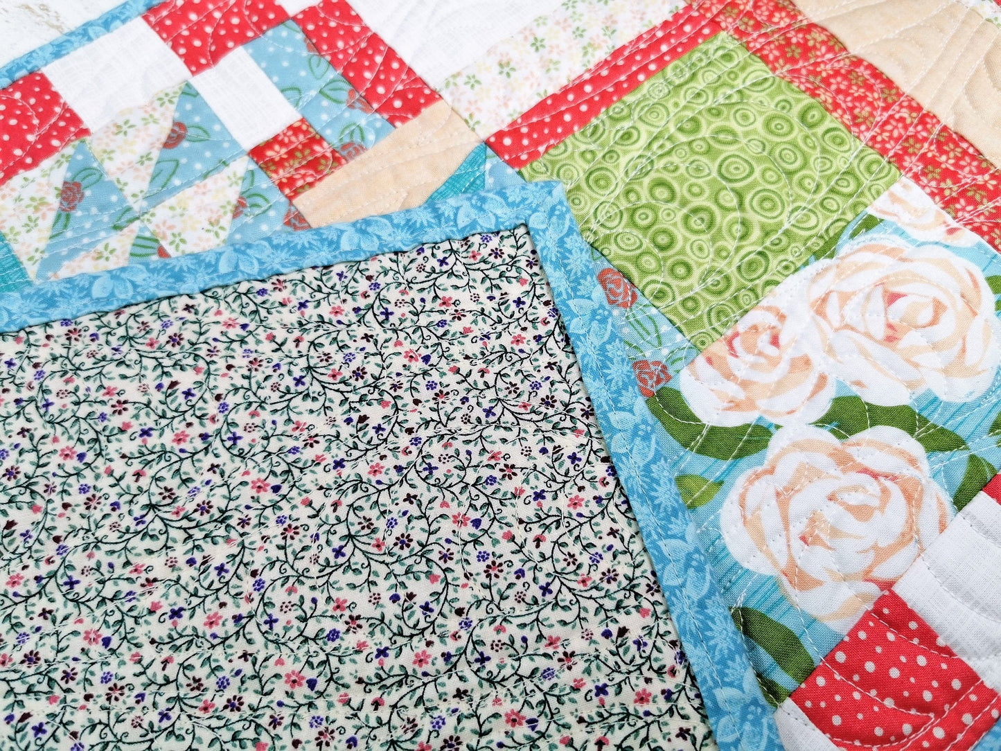 Summer Table Runner, Crazy Quilt