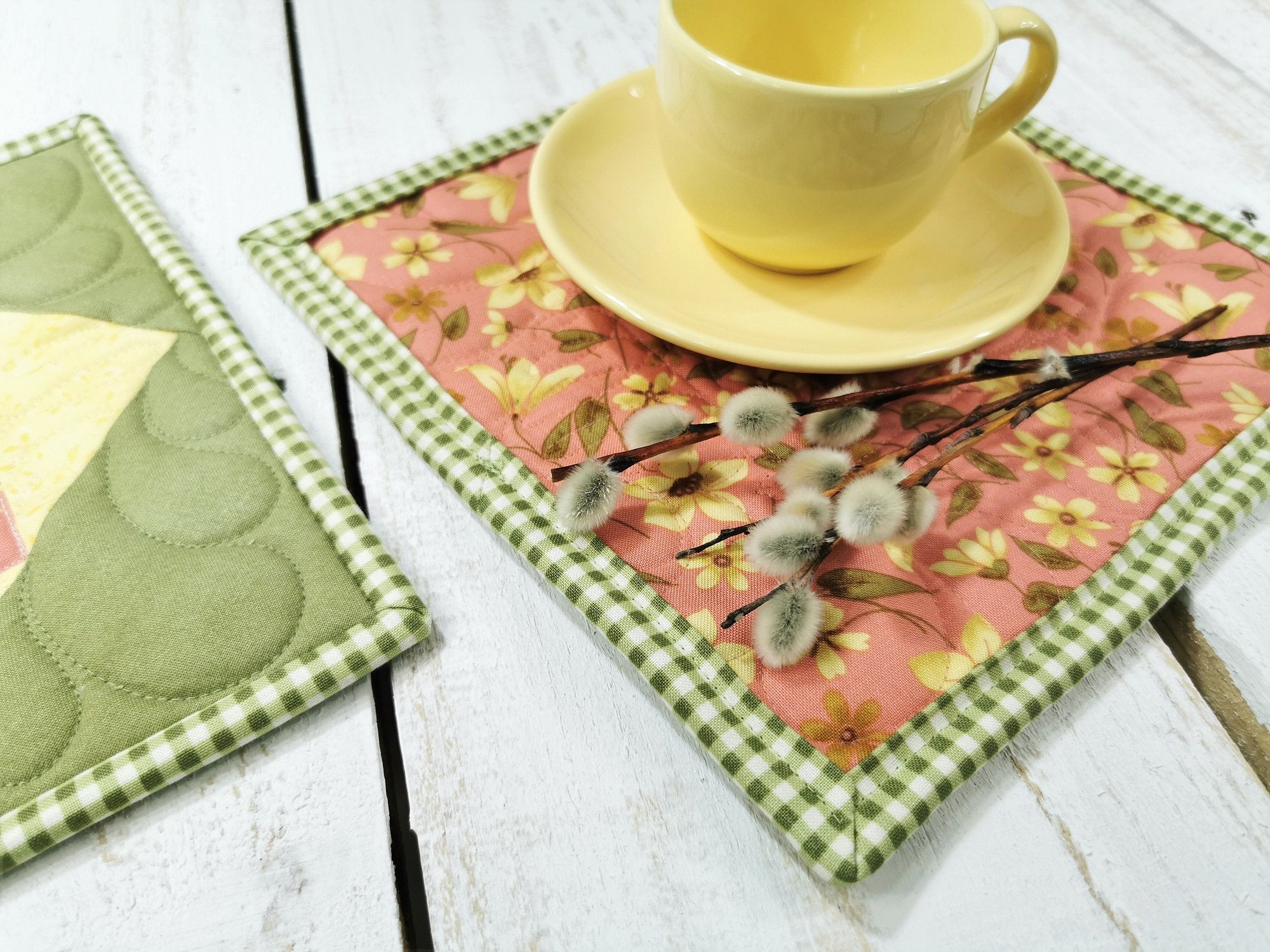 Quilted Potholders, set of two
