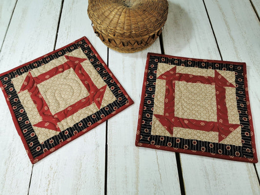 Quilted Potholders, set of two