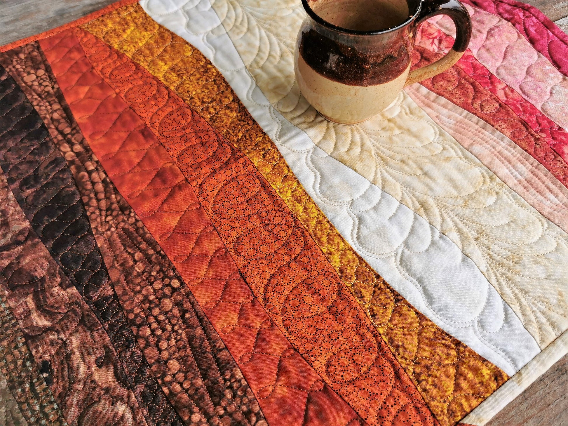 modern table runner in minimalist style