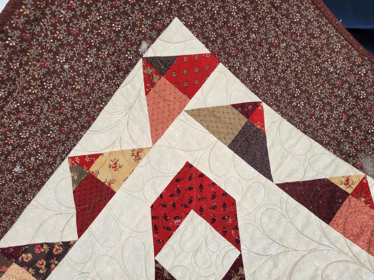 Scrappy Star Throw Quilt | Quilted Lap Blanket with Soft Minky Back