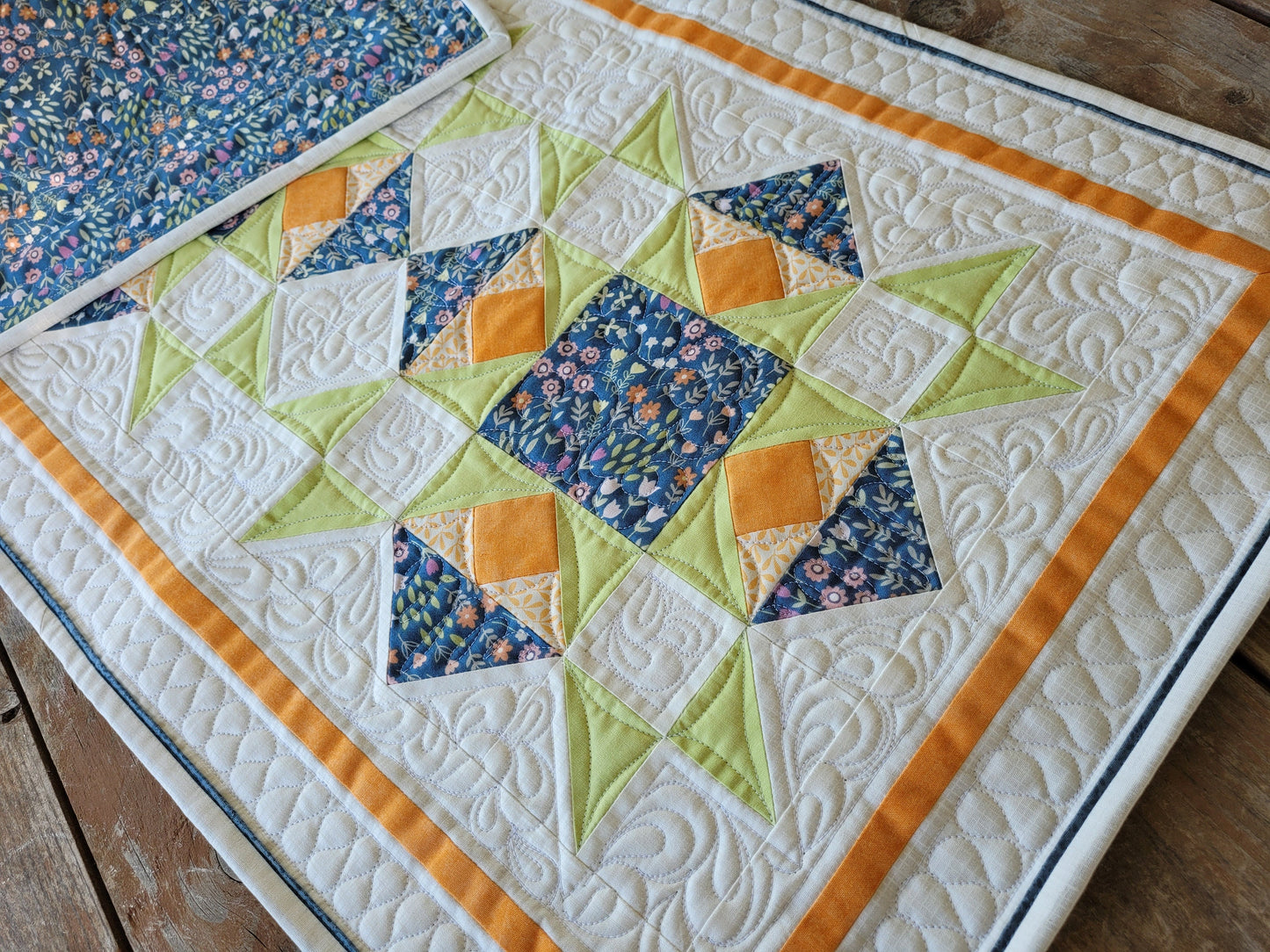 white summer table runner