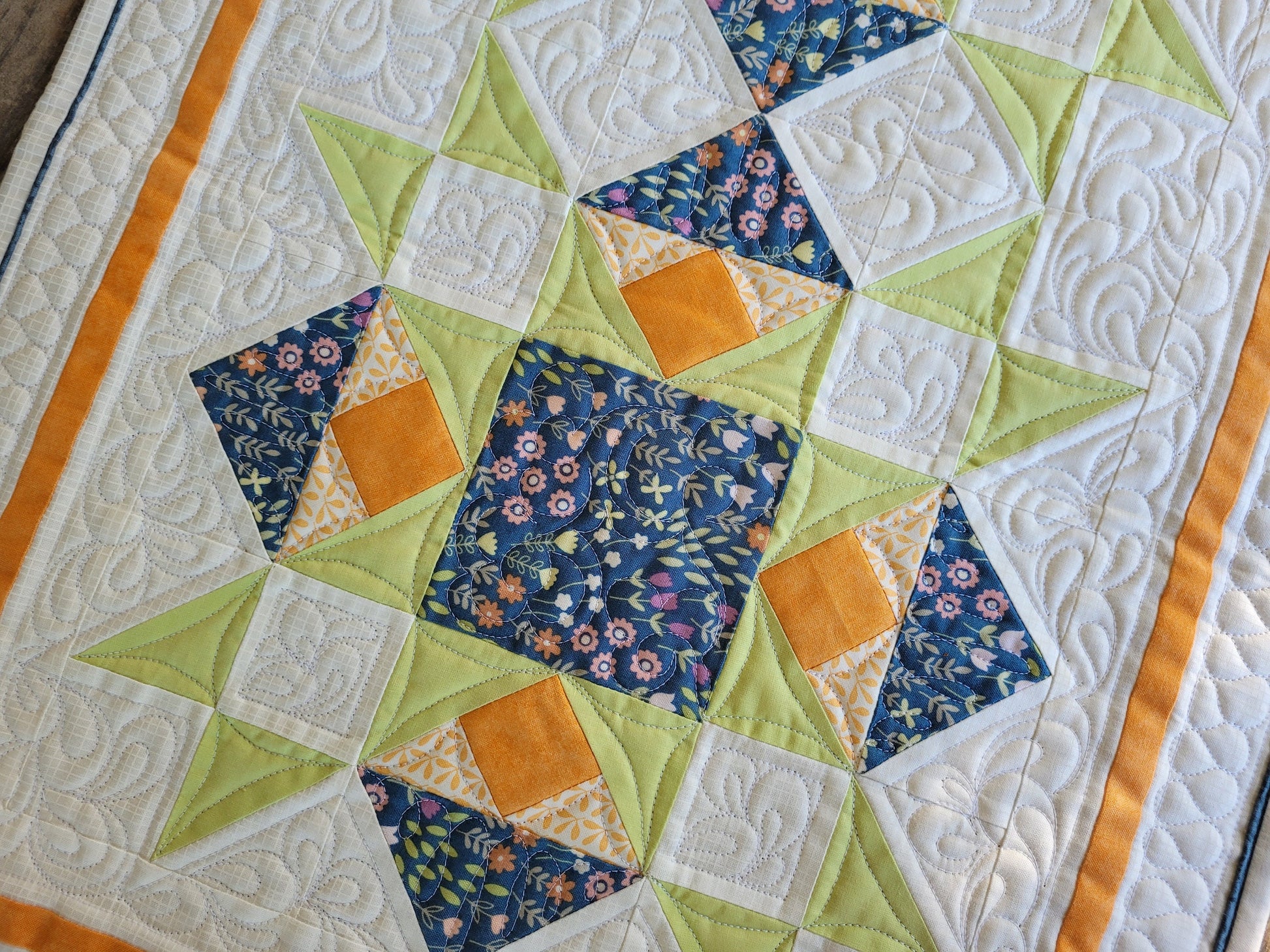 quilted star table runner