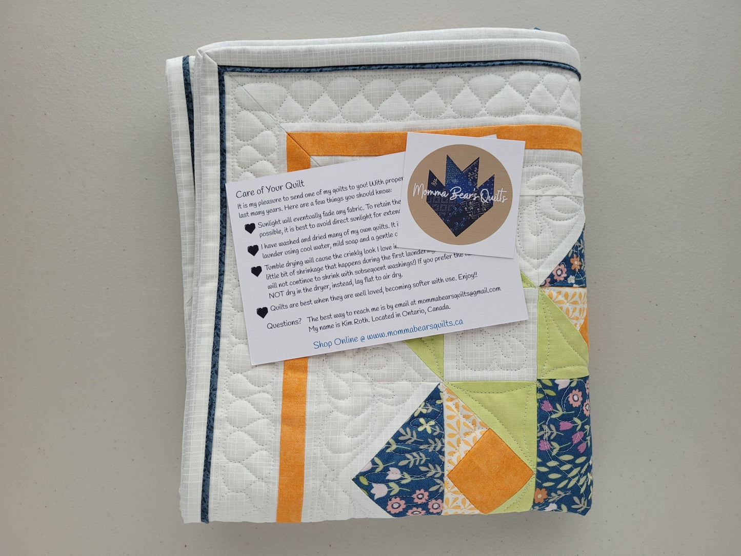 momma bears quilts gift packaging