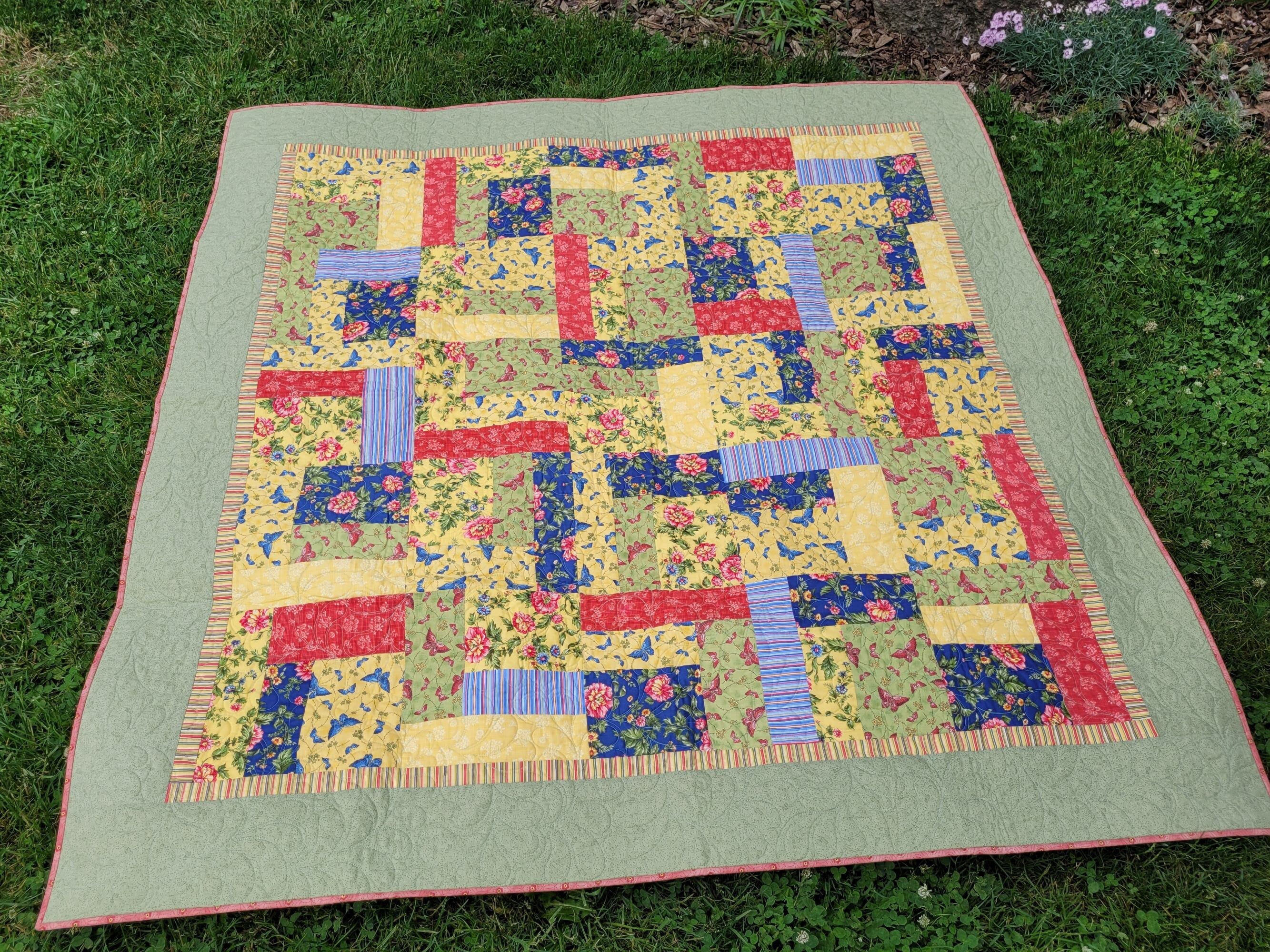 patchwork butterfly quilt