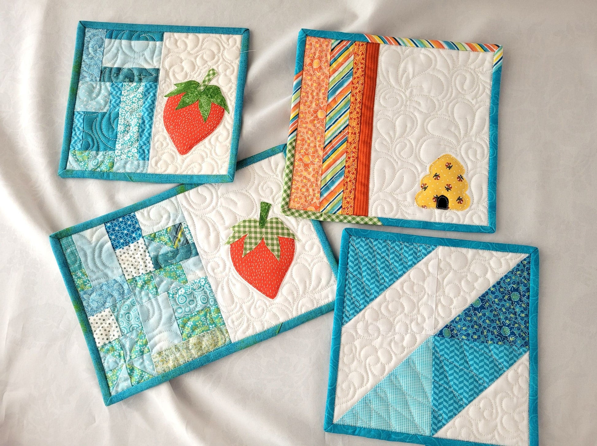 summer theme mini quilts