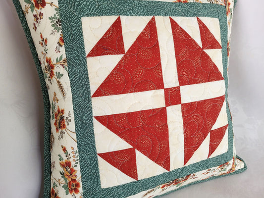 quilted patchwork pillow