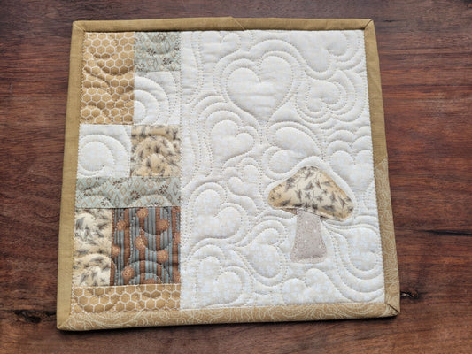mushroom mini quilt