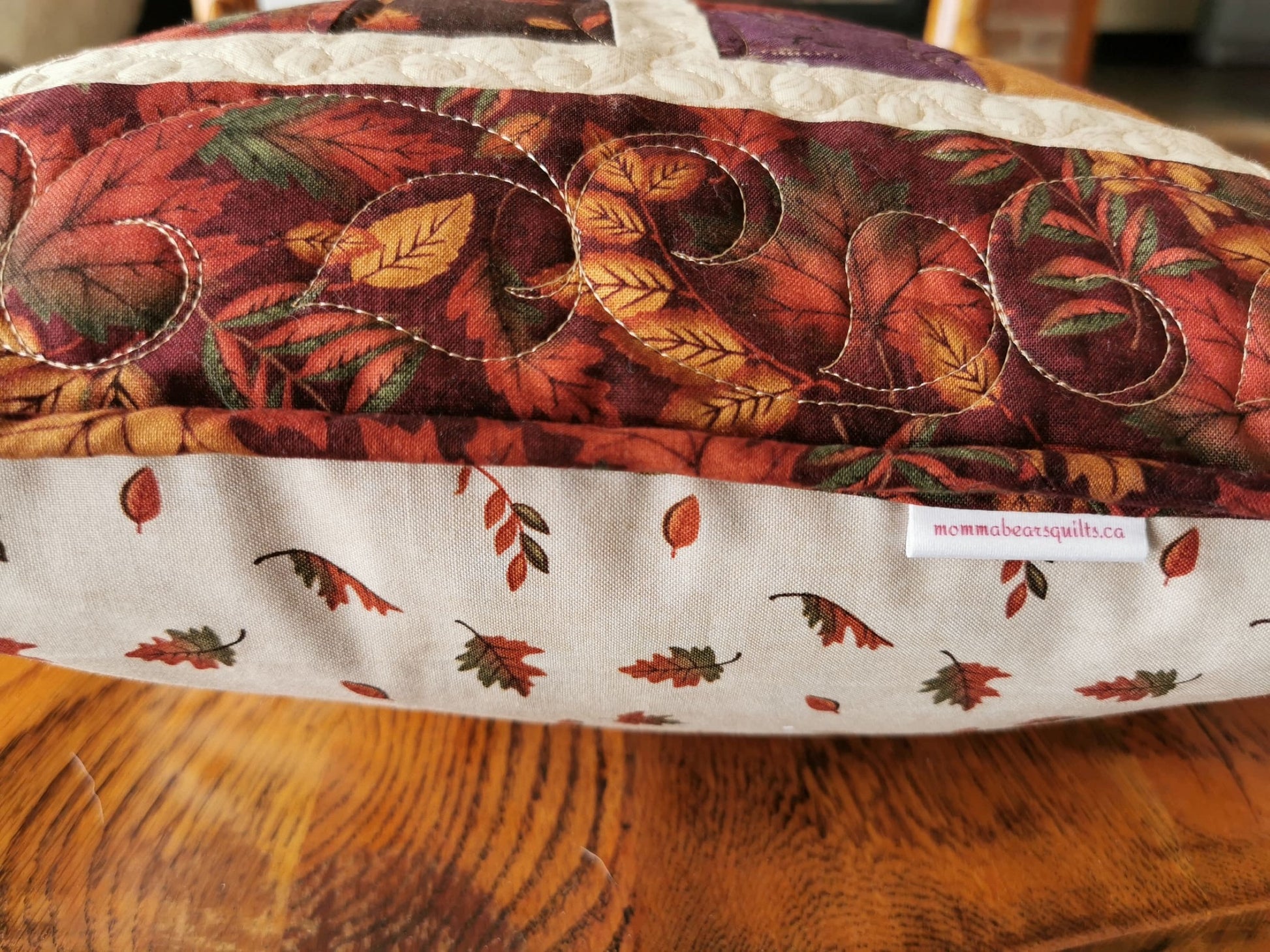 fall pillow details
