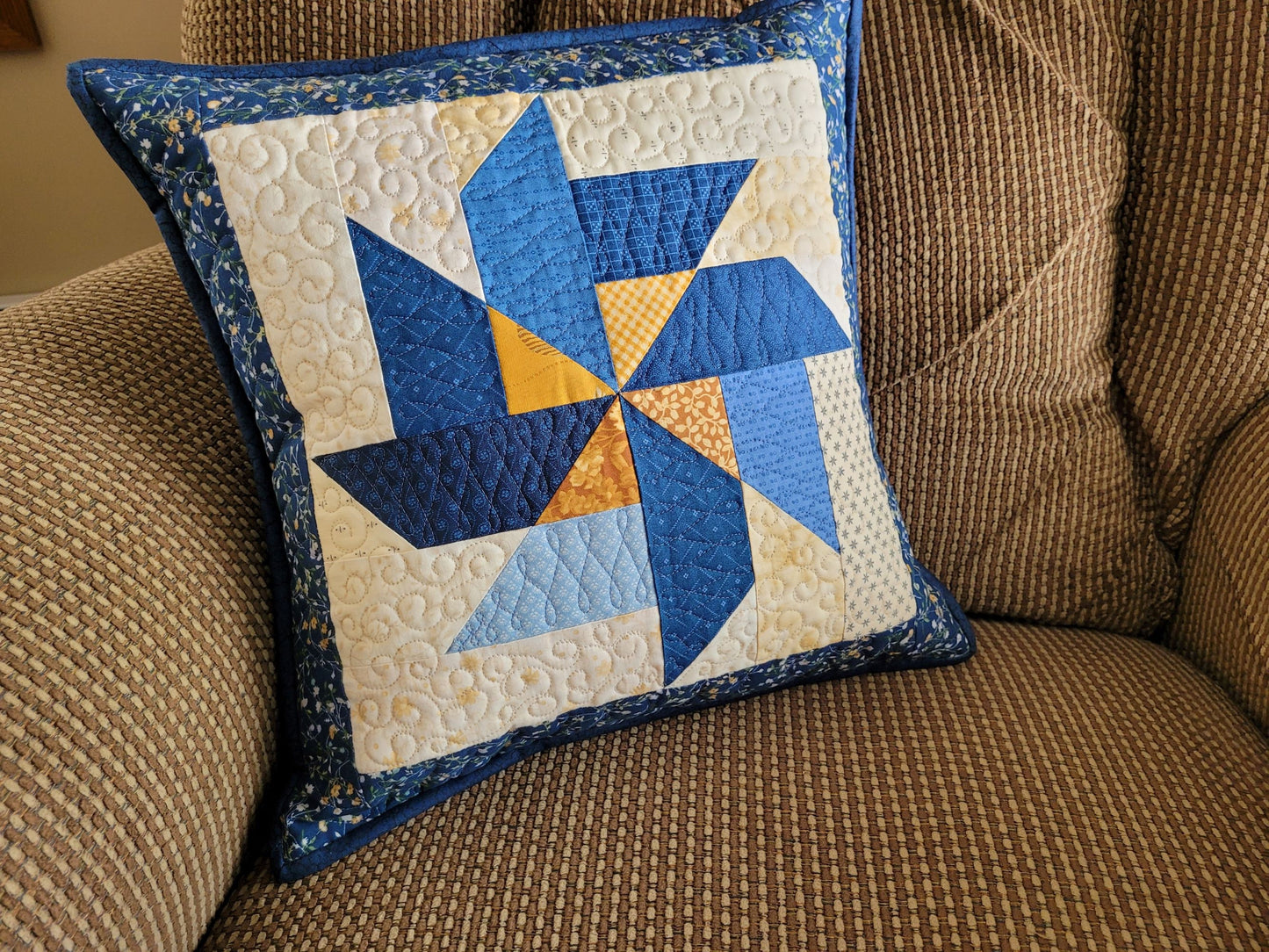 quilted throw cushion