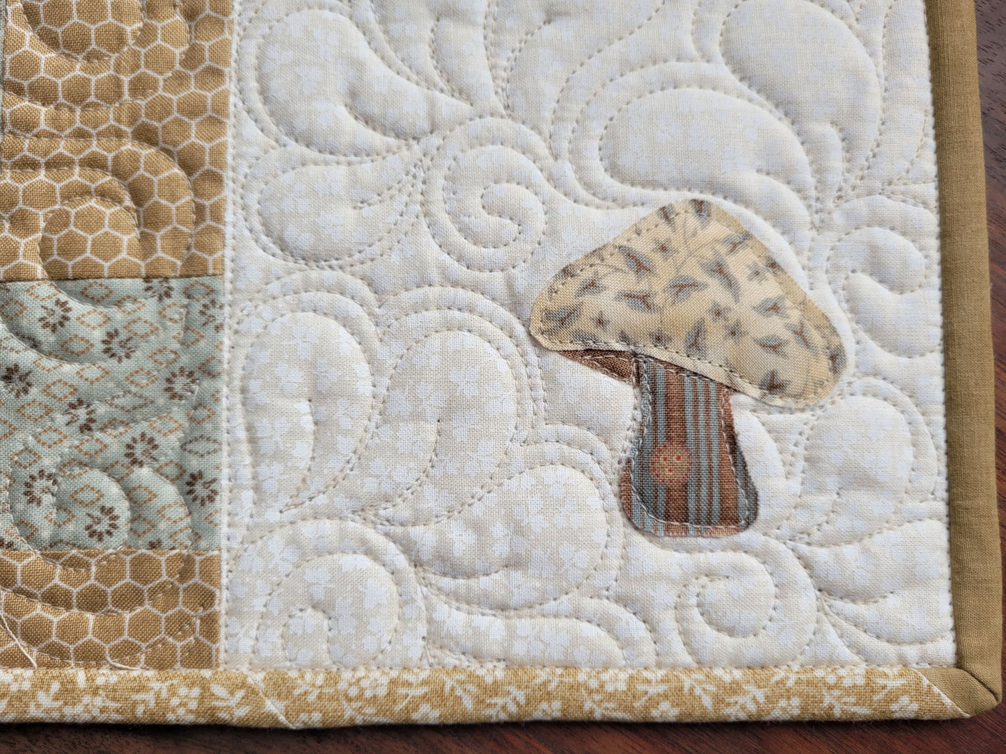 scrappy patchwork mushroom