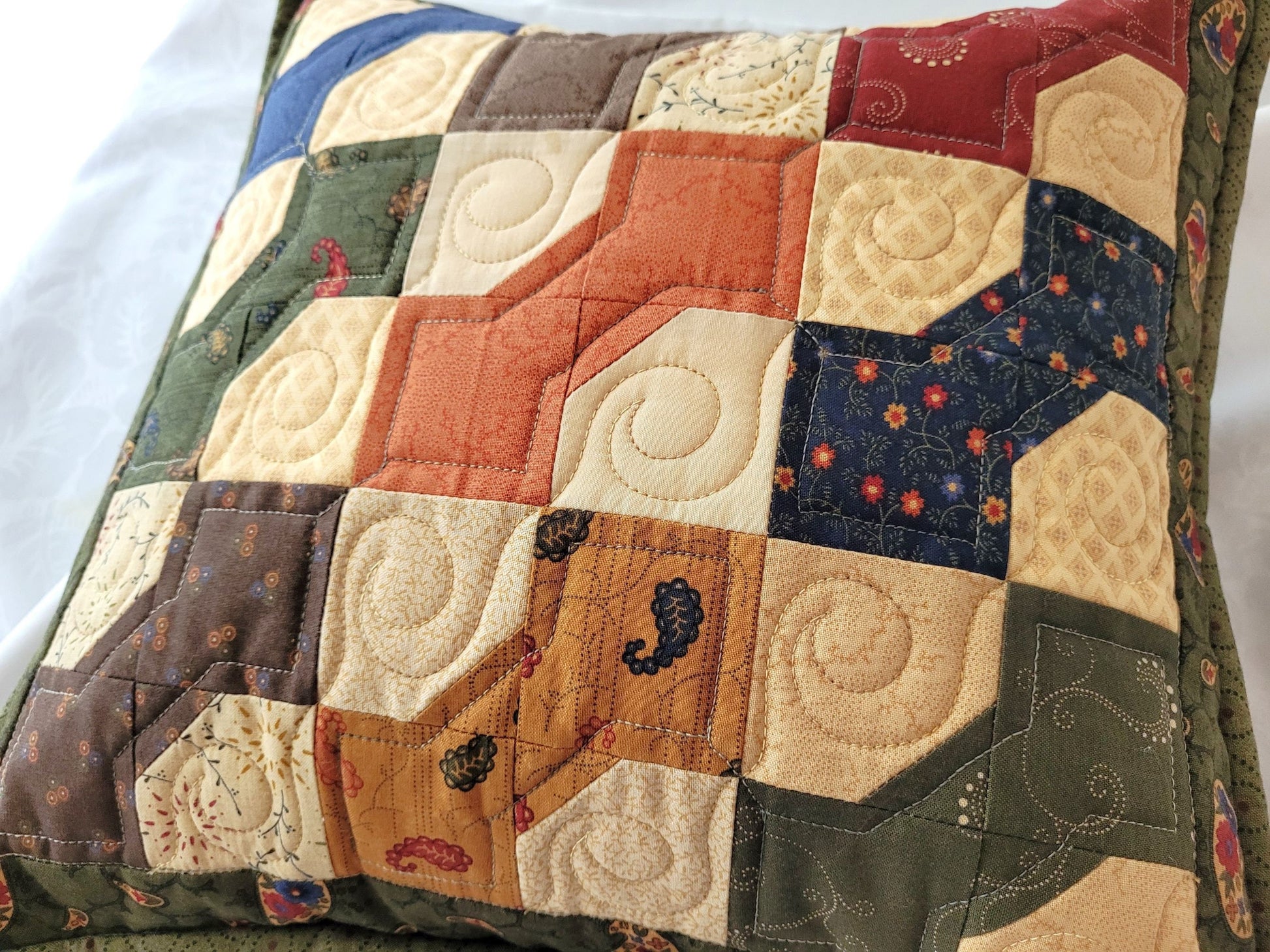 bowtie patchwork pillow
