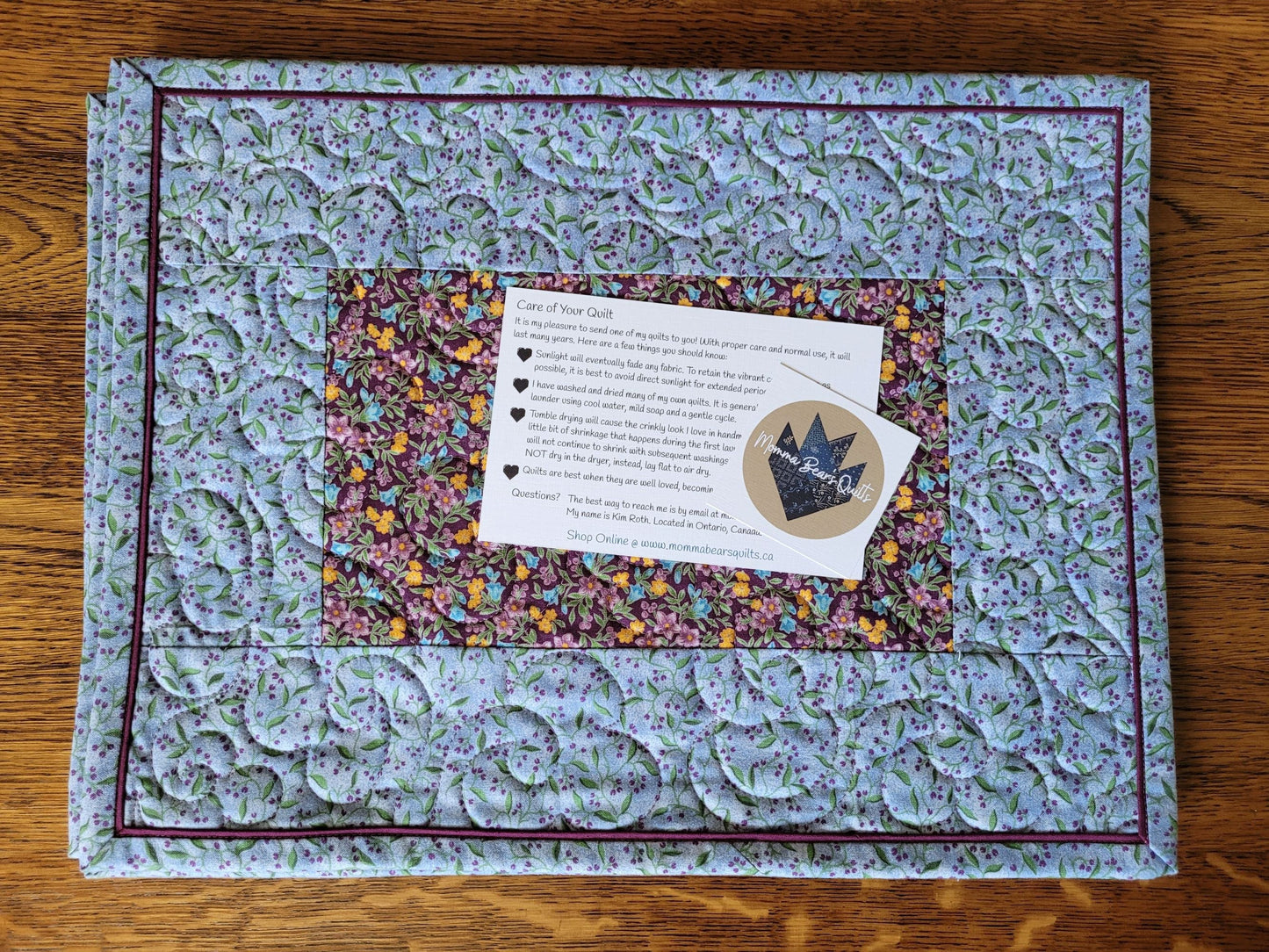 quilted placemats with care instructions