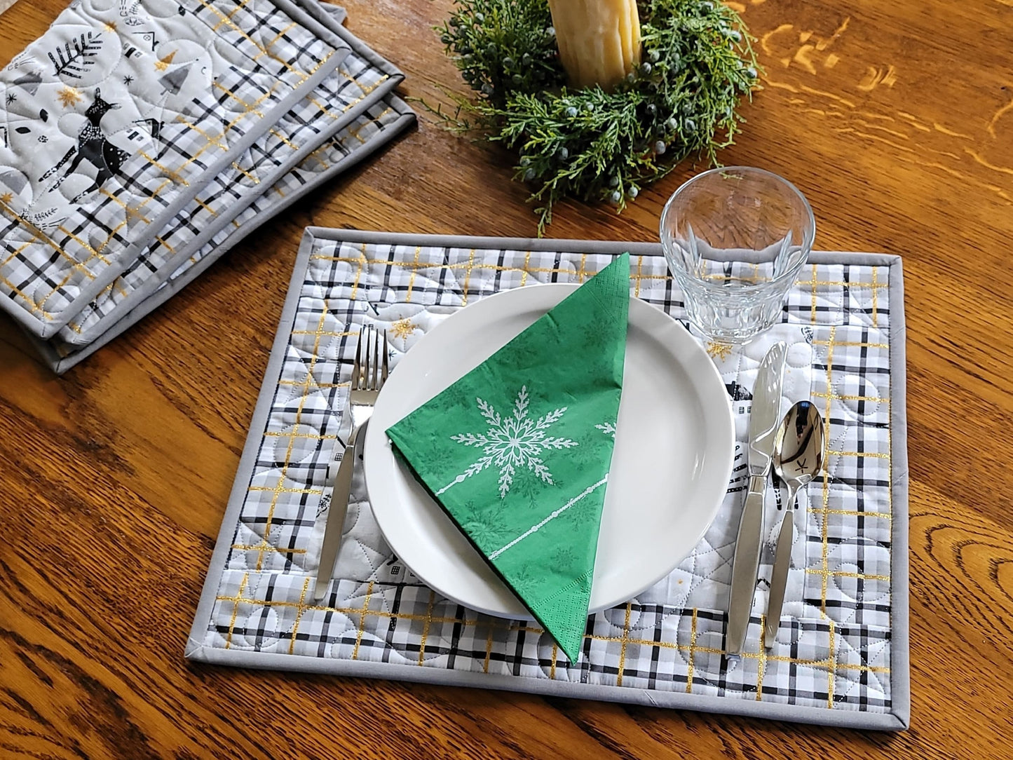 large tablemats hold full place setting