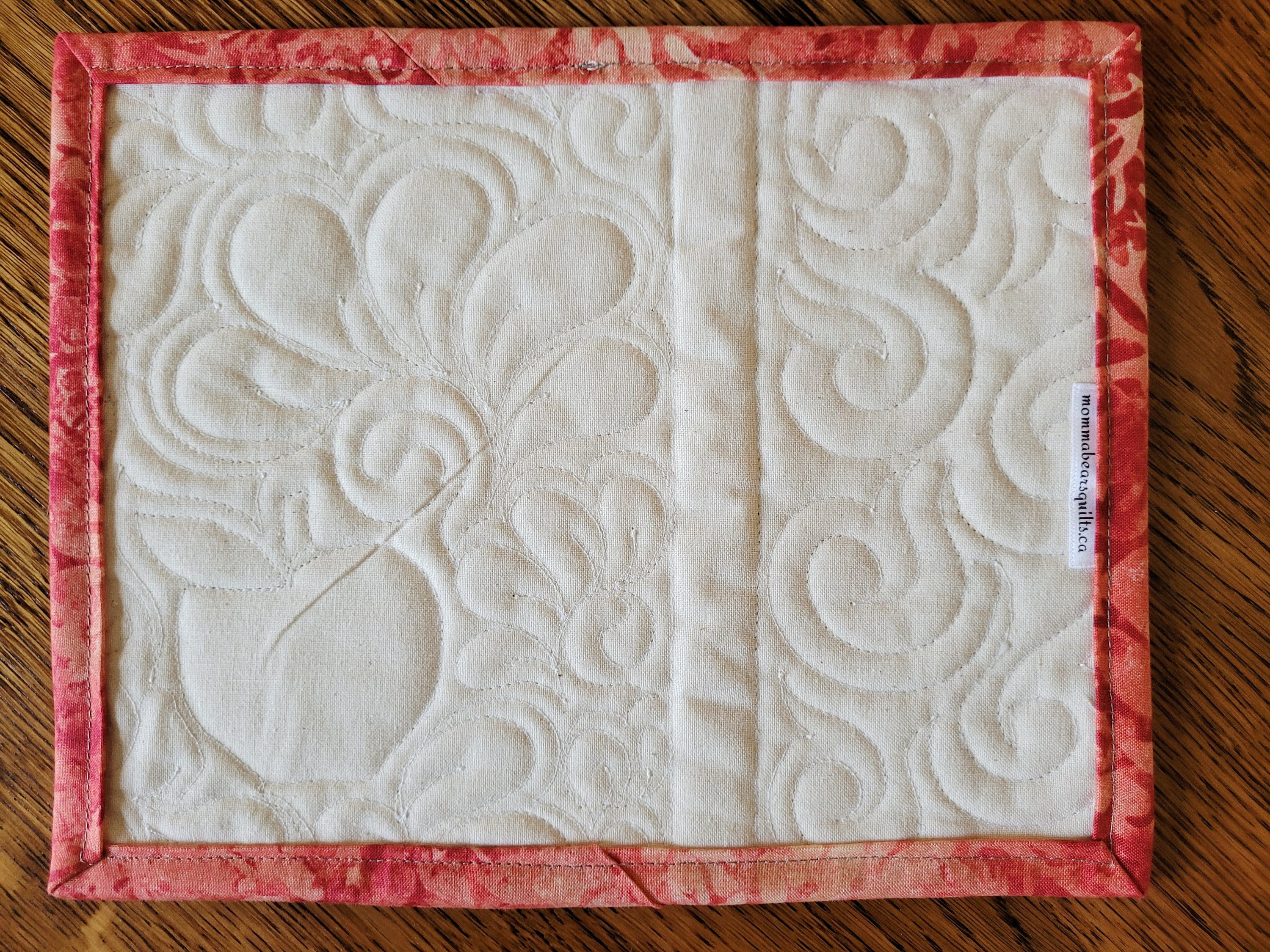 back view of apple coaster