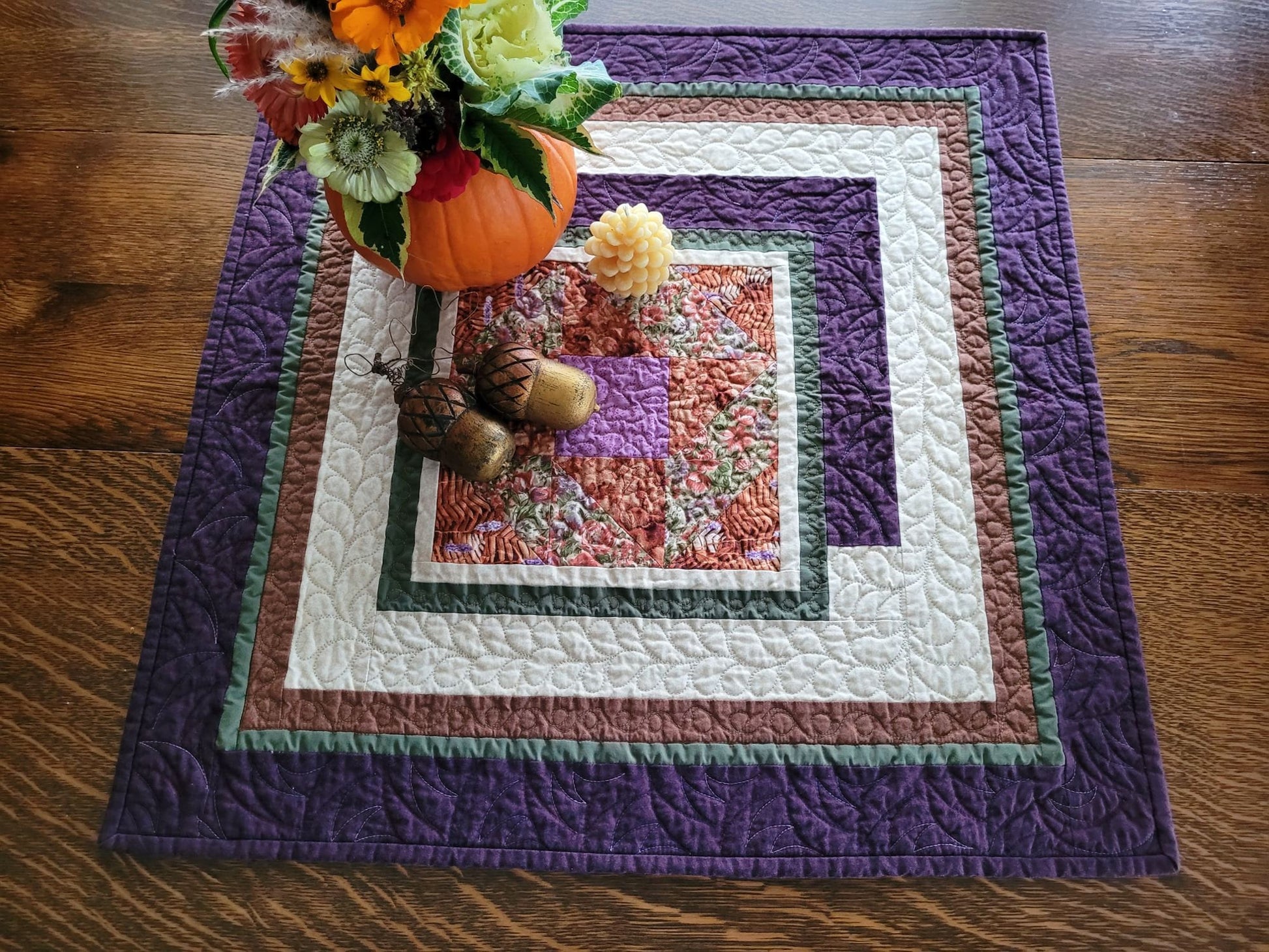 rustic autumn table topper