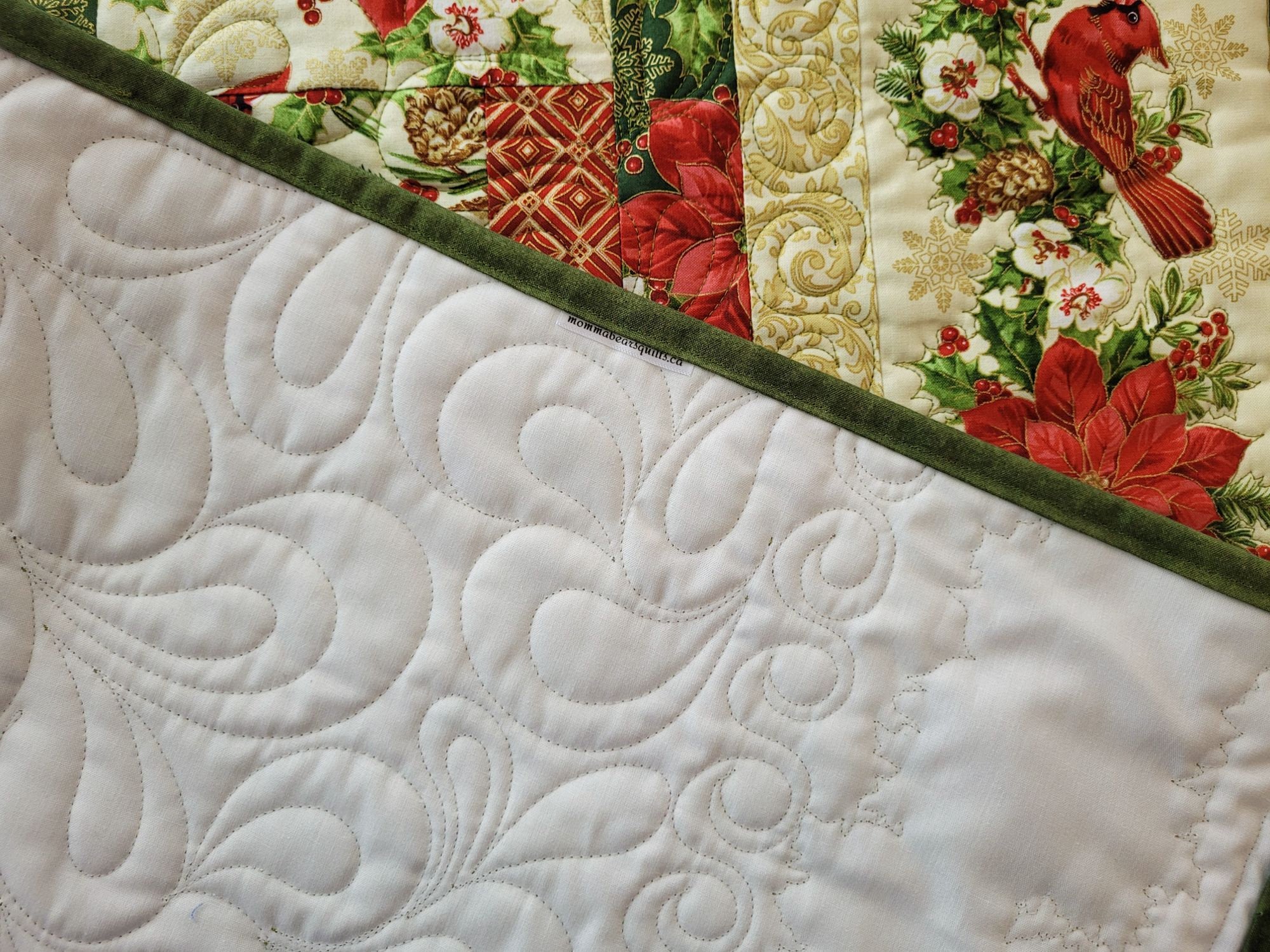 showing back of table runner