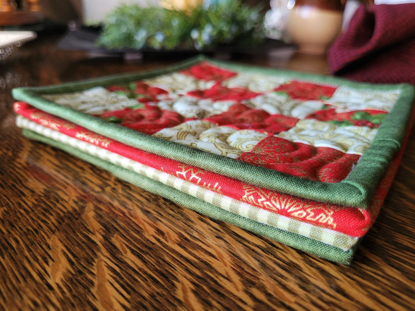 quilted coaster set