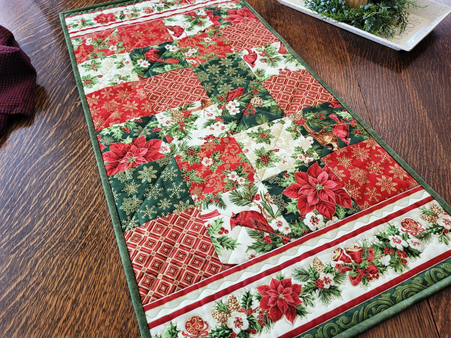 holiday patchwork table runner